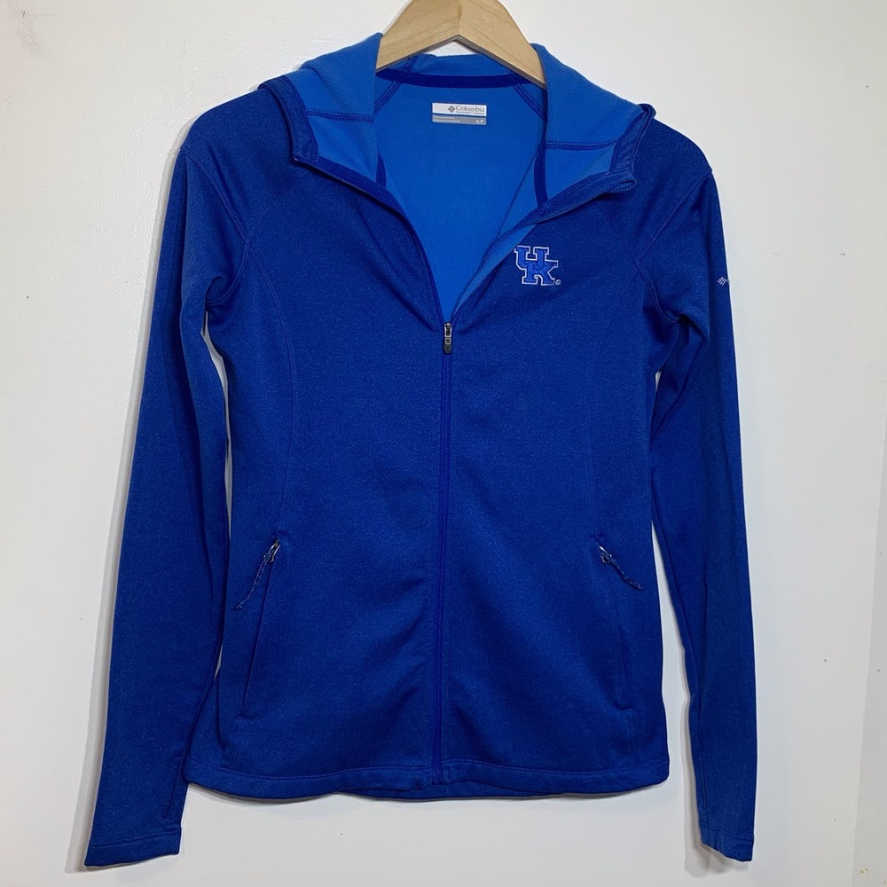 EUC Kentucky Wildcats Blue Columbia Hooded Zip Front Jacket Size‎ S/P
